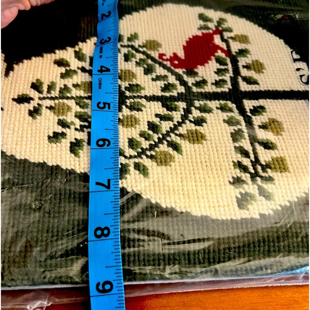 Lands End Needlepoint iPad Case Partridge Pear Green NWT